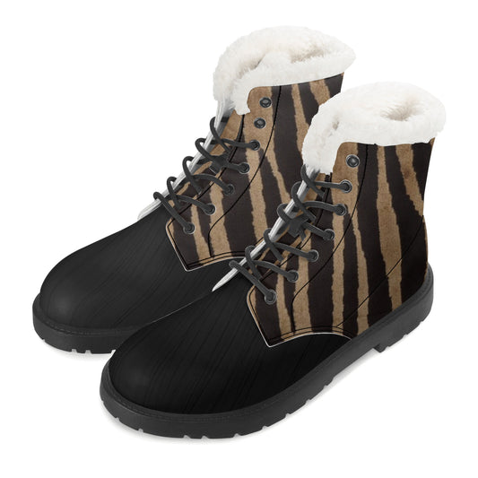 TIGER SKIN | Womens Faux Fur Leather Boots